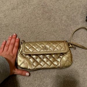 Burberry Gold Quilted Wristlet